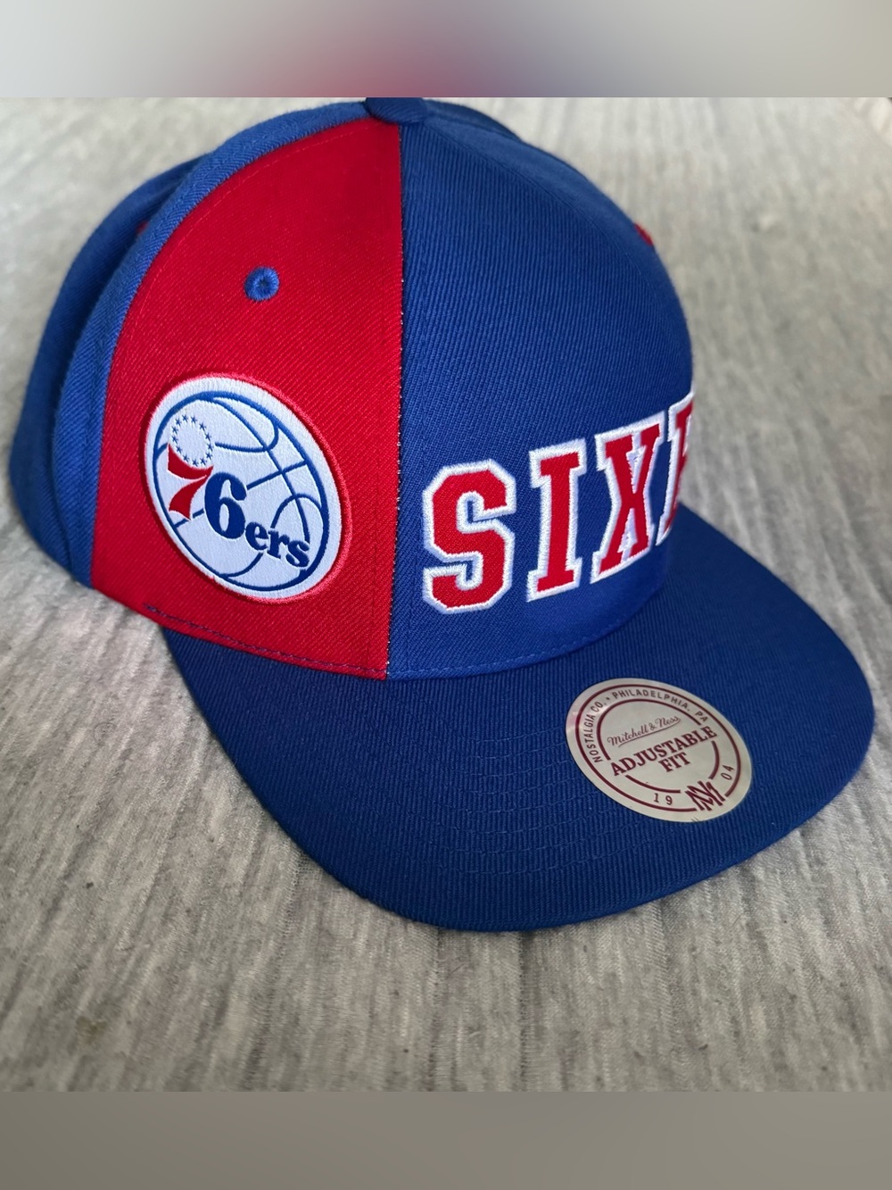 Mitchell & Ness Philadelphia 76ers Snapback Red Blue SIXERS NBA Authentic  NWT